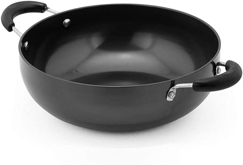 Hindalco Aluminium Kadai Tamaño 13 Negra miniatura 1