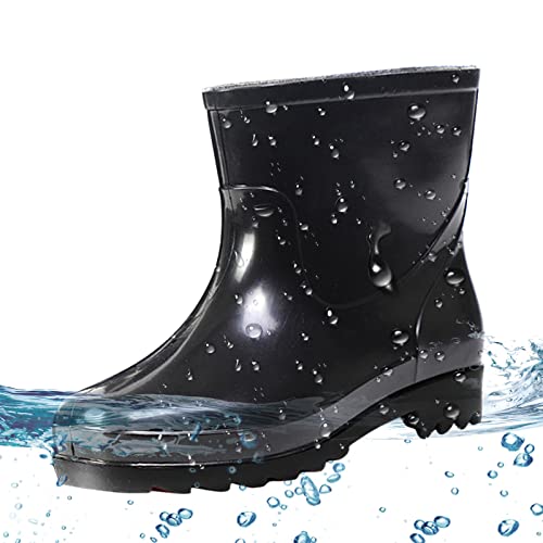Generic Man Short Rubber Rainboots Rubber Boots For Garden Man Rain Footwear Rain Shoes Winter Hoodies Men, 7.53