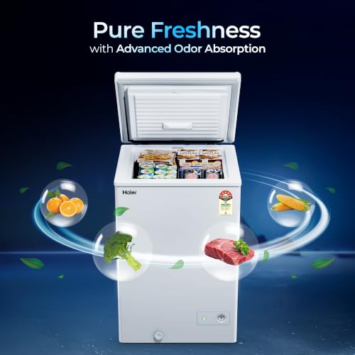 Image of Haier HFC-175SPW5, 5 Star (2026 Star Rating) Single Door Convertible Deep Freezer, Heavy Duty Compressor with inside metal Liner, Compact Design with Removable Gasket (White 146L)