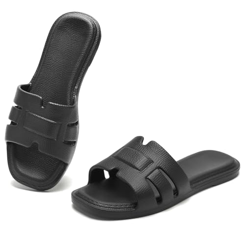 Slides for Women Comfortable Open Toe Shower Slippers Waterproof Slide Sandals Indoor and Outdoor4