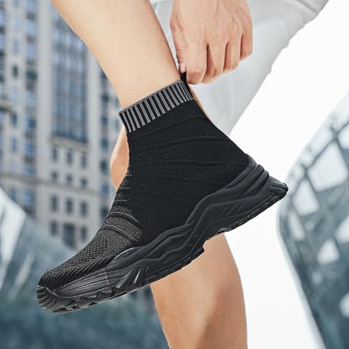 Mens Fashion Sneakers Lightweight Walking Casual Shoes Breathable High Top Sock Sneaker3