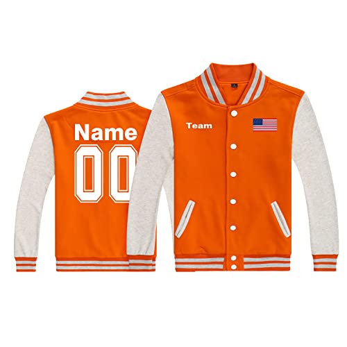 Custom Baseball Jacket for Varsity/Men/Women - Personalized Youth Letterman Bomber Jacket Slim Fit with Name Number Logo
