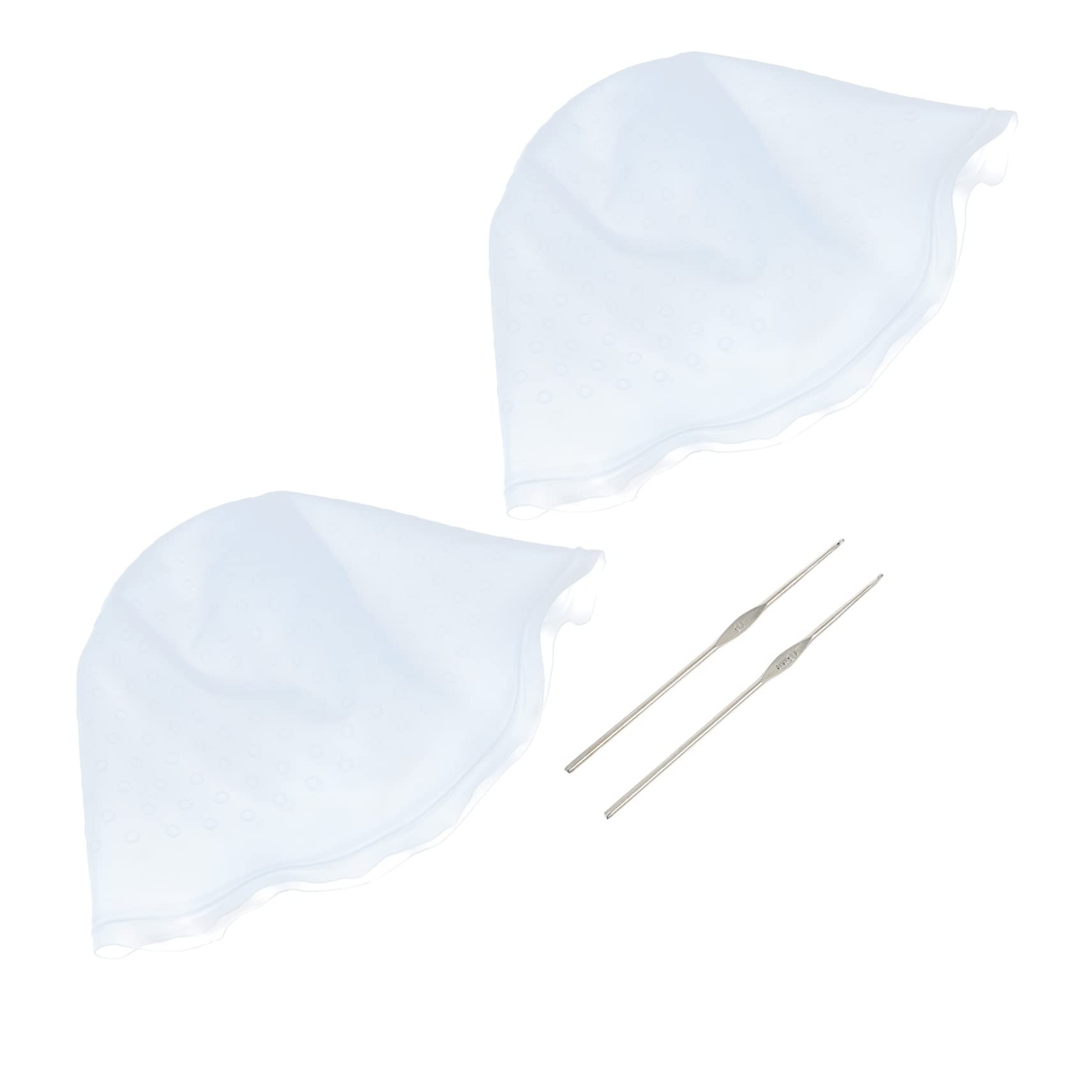 NOLITOY Hair Coloring Cap Set Silicone Hair Dyeing Hat with Crochet Hooks for Home Stylists