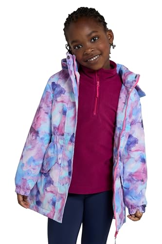Mountain Warehouse Dale Kids Waterproof Winter Jacket - Breathable Coat with Taped Seams, Front Pockets, For Boys & Girls - Best for Autumn, Winter, Hiking & Camping Purple Kids Size 11-12 Years