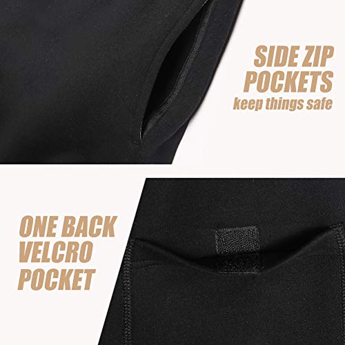 Maamgic Mens Athletic Shorts 9" Cotton Casual Shorts Elastic Waist Joggers Sports Sweat Shorts Workout Gym Shorts Pajama Lounge Shorts With Pockets Classic Black #TOP2