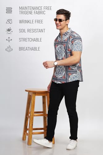 Image of BULLMER Trendy Regular Fit Printed Causal Shirt for Men - Pack of 1