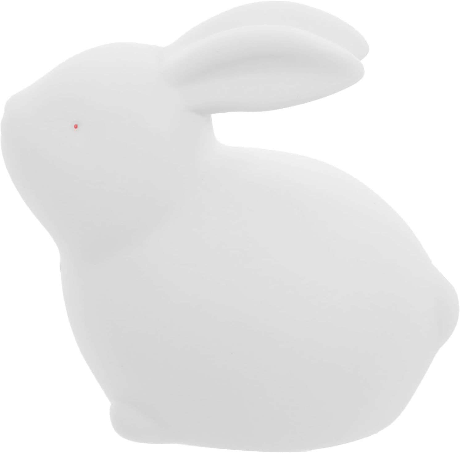 Large White Ceramic Rabbit Figurine Desktop Rabbit Decor Bunny Statue Home Ornament Collectible Figurine for Chinese New Year Table Decoration