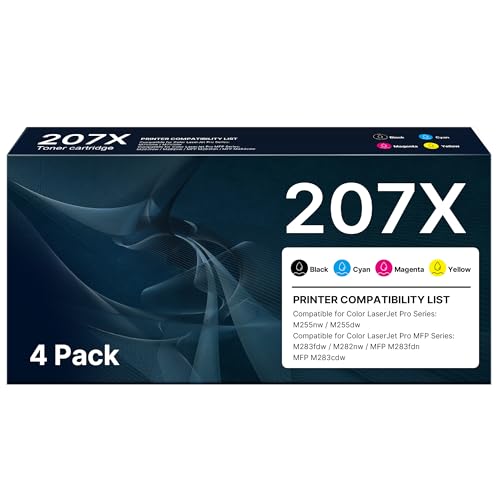 Cartouche 207X avec puce résolvez les erreurs d'encre sur HP LaserJet Pro M283fdw M282nw M255dw