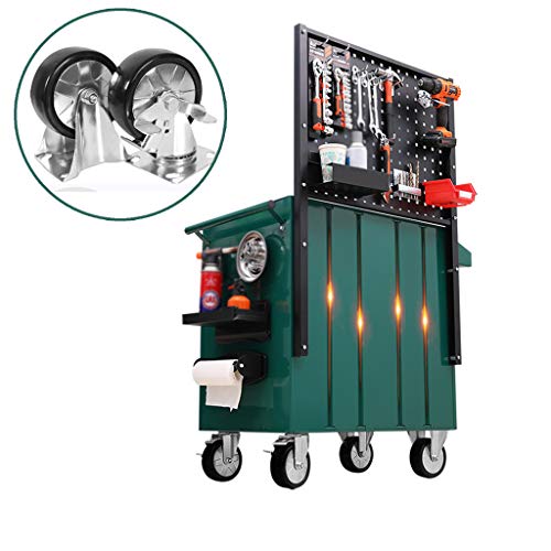 Wilk Werkstattwagen, Abnehmbare Werkzeugkiste 5 Fächer Abnehmbarer Metallorganisator mit Abschließbaren Schubladen für Garage und Lager – Bild 7