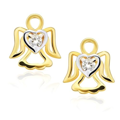 Laimons Orecchini Da Bambina A Forma Di Croce | Argento 925 Con Zirconi | Gioielli Per Bambine Dai 3 Ai 12 Anni