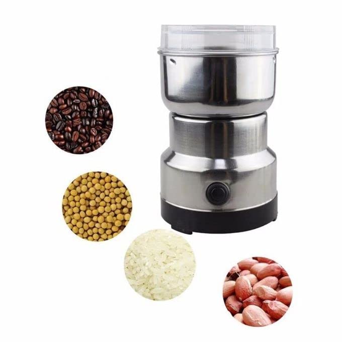 REZEK Coffee Grinder Multi-Functional Electric Stainless Steel Herbs Spices Nuts Grain Grinder, Portable Coffee Bean Seasonings Spices Mill Powder Machine Grinder Machine for Home and Office