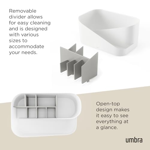 Umbra Glam Makeup Organizer, with Removable Insert, Medium, White - Image 5