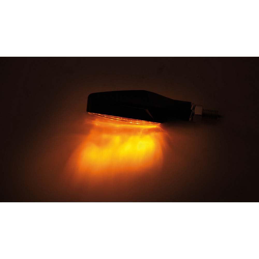 ShinYo Motorrad Blinker E geprüft LED Blinkerpaar Stix M8 schwarz, getöntes Glas