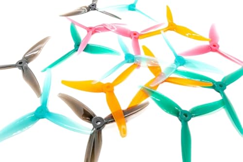 12 PCS 6ペア51466 5inch Tri Propeller Props CW CCW FPV Racingドローンと互換性のあるブラシレスモーター用(6 pair Mixed color)