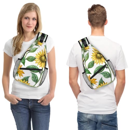 Bolso tipo sling unisex para senderismo y viaje 7.9x3.5x14.2 pulg miniatura 7