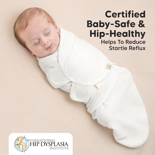 Image of Baby Swaddle Sleep Sacks with Zipper - 3-Pack Swaddles for Newborns 0-3 Months, Infant, Baby Girls, Boys, Soft & Durable Newborn Sleep Sack, Easy Diaper Change Swaddling Blanket (Soft White, OS)