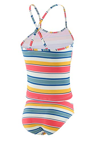 Image of Girls Two Piece Tankini Swimsuit Hawaiian Ruffle Swimwear Bathing Suit Set