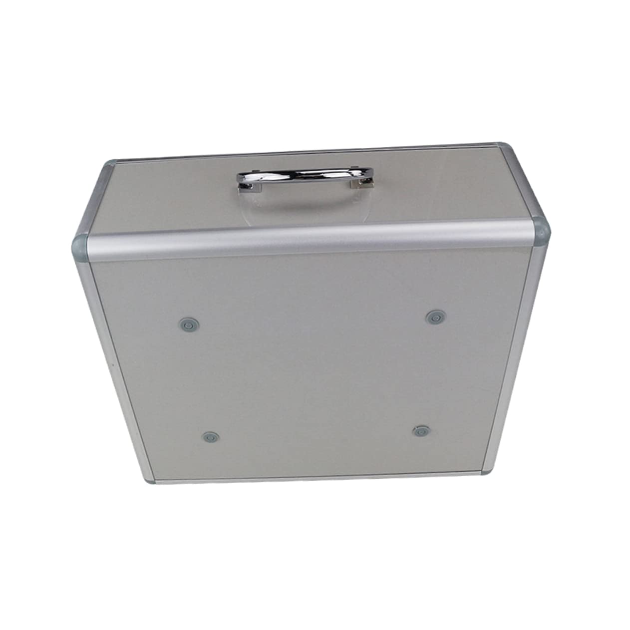 Botiquín de Primeros Auxilios Portátil de Aleación de Aluminio Plata | Tres Compartimentos, Diseño Tapa, para Uso en Casa y Exterior, Apto para Niños, Cierre Bloqueable