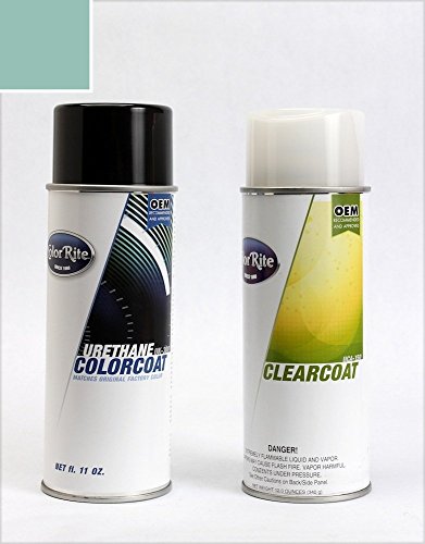 ColorRite Aerosol for Mercedes-Benz All Automotive Touch-up Paint - Petrol Blue Green Metallic Clearcoat DB-877 - All-Inclusive Package