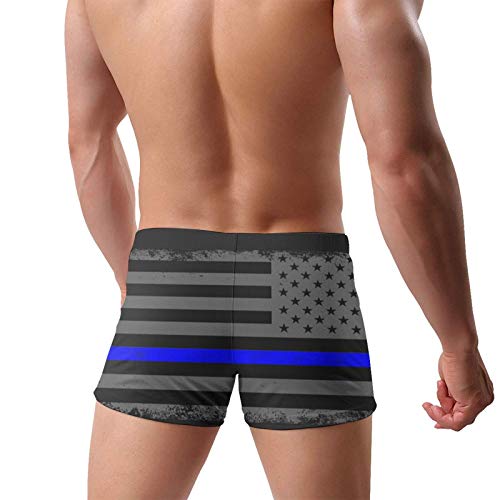 Men'S USA Flag Swimwear Boxer Briefs Swim Trunk Triangle Thong Bikini Swimsuit4