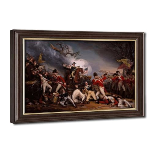 General Mercer Battle Princeton John Trumbull impression sur toile cadre suspendu déco salon