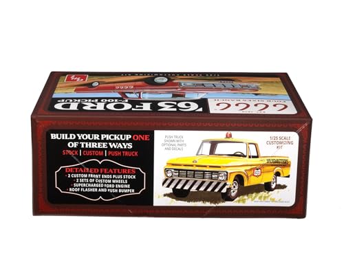 AMT 1963 Ford F-100 Four Sixes Ranch Pickup Kit de Modelo a Escala 1:25 miniatura 2