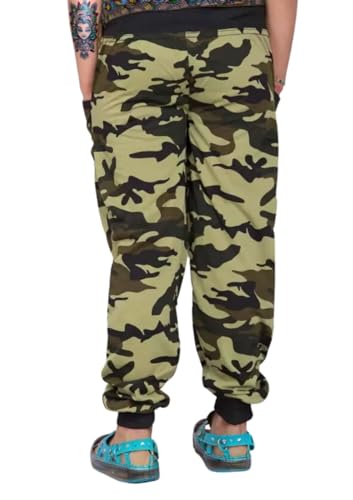 Image of Kids Boys and Girls Cotton 2 Side Pocket Army Print Regular Fit Ankle Length Track Pant Lower.