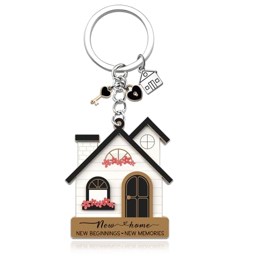 Uerifr House Warming Gifts New Home Gift Ideas Acrylic House Keychain Gifts for New Homeowners Housewarming Gift for Women Couple First Homes Apartment Owners Closing Present for Realtor