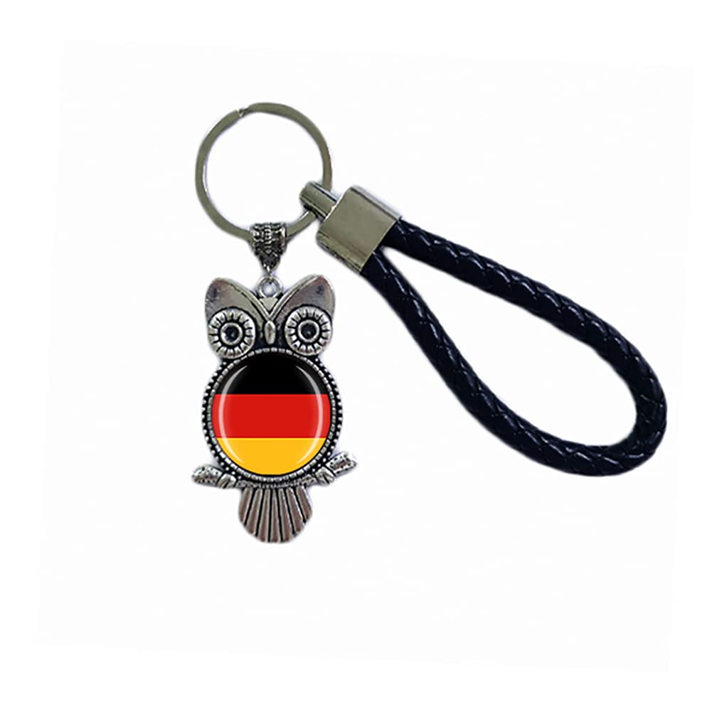 Flag Key Chain Germany Souvenir Gift Key Ring Owl Pendant Keychain For Men Women