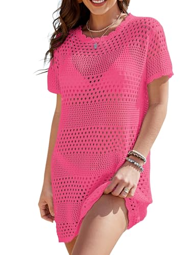 Image of Buauty Womens Swimsuits Coverup Bathing Suits Cover Ups Crochet Swimwear Bikini Beach Dresses 2026 Vacation Outfits