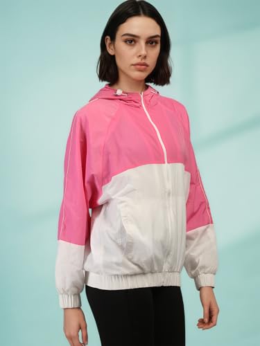 Image of CHKOKKO Sunscreen Jacket for Women Hooded Zipper Sports Jacket | UV Protection | Sun Protective | Lightweight Water Resistant | Riding Biker | Outdoor Travel Gym Running