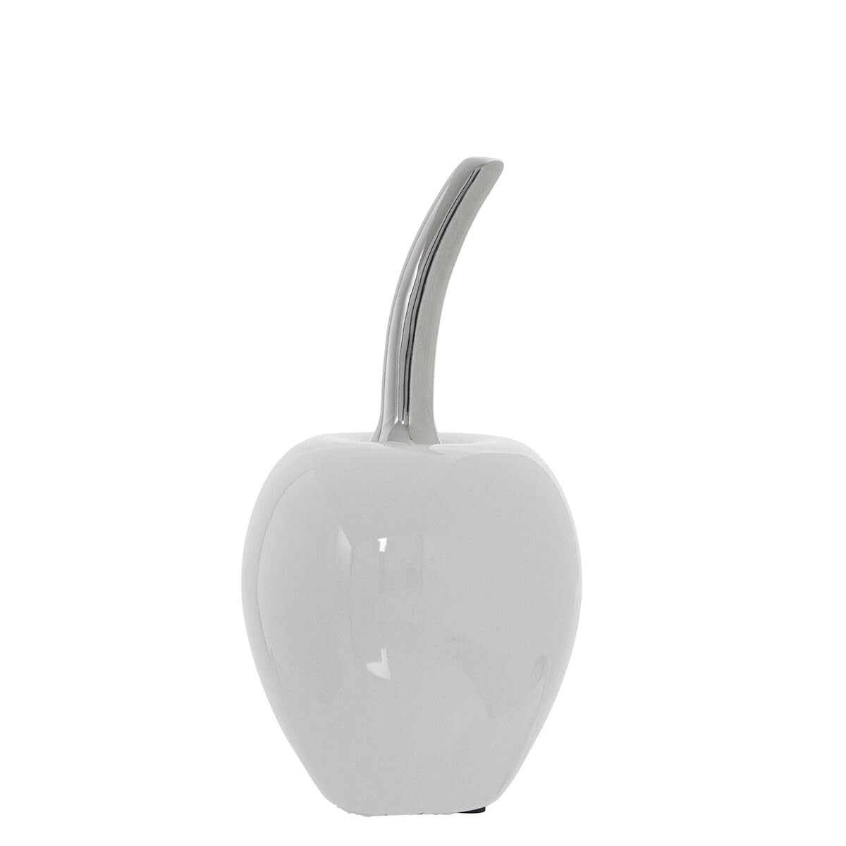 Alexandra House Living Figura Decorativa Blanco Plateado Cerámica Cerezas 10 x 20 cm