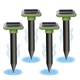 chasse taupe ultrason solaire Large couverture : fonctionne dans un modèle circulaire avec un rayon d'environ 15 mètres et couvre une zone jusqu'à 650 mètres carrés. Il suffit de choisir une position optimale pour l'exposition au soleil, de sorte que les panneaux solaires puissent recevoir la lumière le plus directement possible et allumer l'interrupteur ON/OFF. Il repoussera efficacement les serpents, taupes, gophers, rongeurs, rats et campagnols qui se cachent dans les pelouses, jardins et cours.