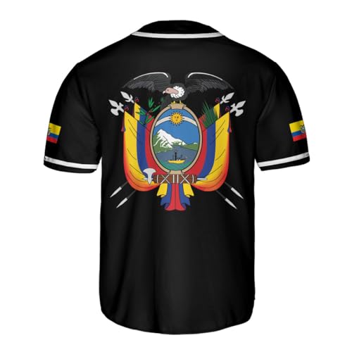 Camiseta personalizada de béisbol Ecuador para hombre, con bandera de Ecuador y mezcla de poliéster, modelo ECAD 9 miniatura 4