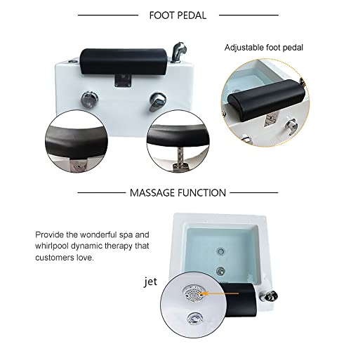 Spa de pies portátil de acrílico con masaje y burbujas miniatura 3