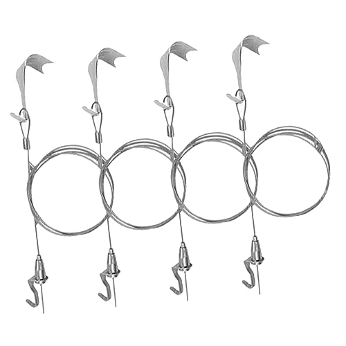 ARTSEWPLY 4 Sets Heavy Duty Picture Hanging Rope with Hooks Photo Frame Hanging Cord Kit for Wall Decor in Home Office Classroom Suitable for Heavy Frames and Artwork