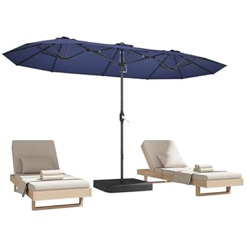 large pool umbrella with base
