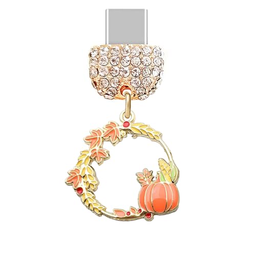 Port de charge anti-poussière Type-C ELISE & FONDA TP898 en cristal pour Samsung et Xiaomi
