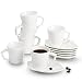 Porcelain Ceramics Italian Turkish Mini Espresso Coffee Cups Leaves Series 2 oz Cups & Saucers Set of 6,Sweejar Home