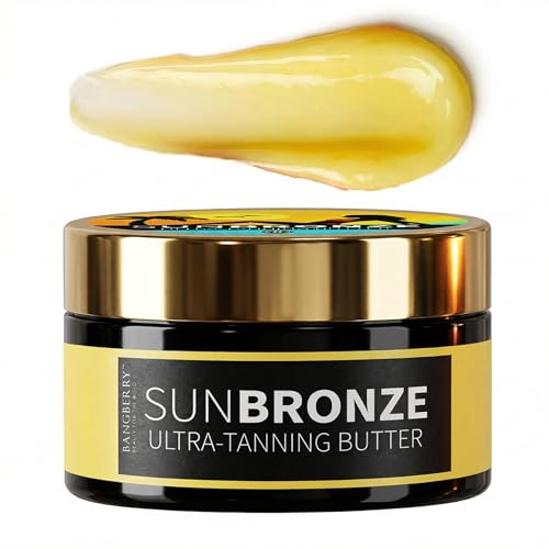 BANGBERRY Original Sun Bronze Ultra Tanning Butter - Pineapple Swirl, Use in the sun outdoor or tanning bed Better than tanning oil Tan faster with premium natural ingredients Safe for Sensitive Skin
