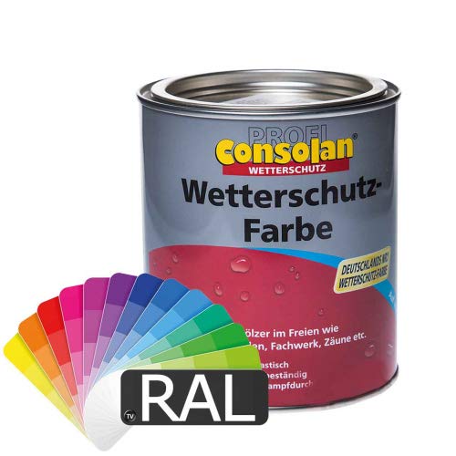 Preisvergleich Produktbild Consolan Profi Wetterschutzfarbe (RAL-Farben) 2,5l - Holzfarbe Holzschutzfarbe