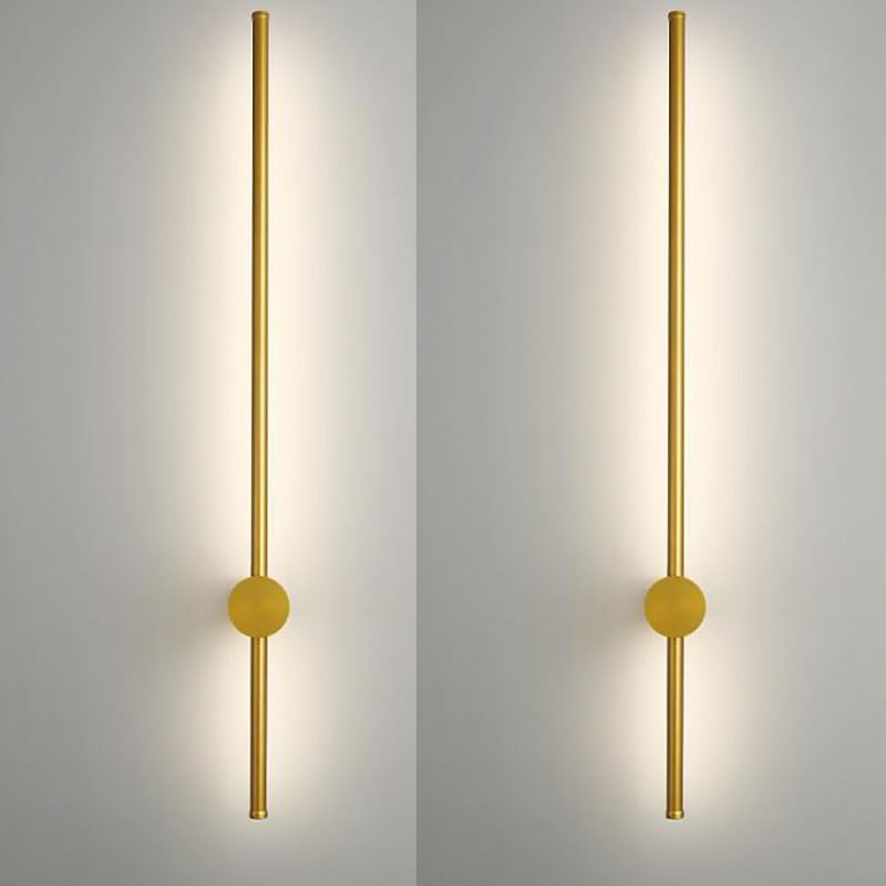 BAUFAS Black Bathroom Light Fixtures 350° Rotatable Gold Vanity Lights for Bathroom LED Modern Wall Sconce Brushed Bathroom Sconce Over Mirror (Color : Cool White, Size : 2pcs Gold 100cm)