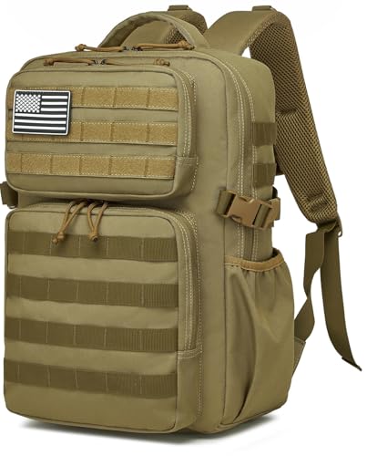 Image of Wotony Military Tactical Backpack for Men Waterproof Daypack 3 Day Assault Pack Molle Bag with Water Bottle Holder