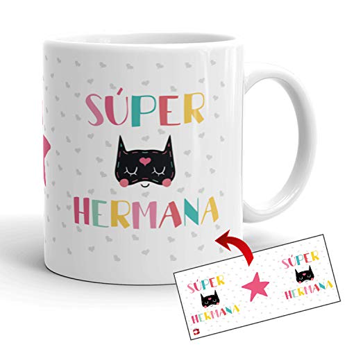 Kembilove Tazas de Cafe Originales – Taza Personalizada Súper Hermana – Tazas cumpleaños – Regalos Originales para cuñados – Tazas de Navidad Familia Kembilove Tazas de Cafe Originales – Taza Personalizada Súper Hermana – Tazas cumpleaños – Regalos Originales para cuñados – Tazas de Navidad Familia