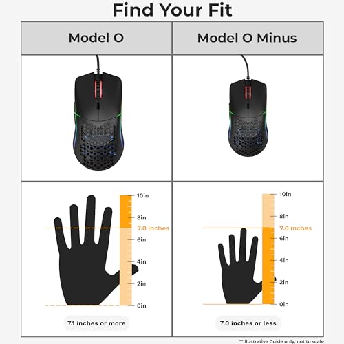 Glorious Gaming Mouse - Modelo O Minus 58 g Superlight Honeycomb Mouse, mouse com luzes - Mouse pret
