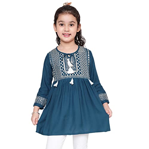 Image of NIYA Girls Party Embellished Embroidered Festive Casual TOP