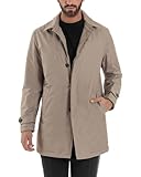 trench beige uomo abbinamento Invernale Giosal Giacca Uomo Trench Sartoriale Giaccone Soprabito Elegante Casual Invernale Impermeabile (IT, Numero, 50, Regular, Regular, Beige)