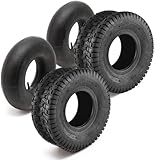 [Stabil] Die glatte Oberfläche des Reifens macht ihn beim Gehen auf der Straße stabiler, ohne Unebenheiten und sehr komfortabel. Das Laufflächenmuster verteilt das Gewicht gleichmäßiger über das Chevron-Blockmuster und die abgerundeten Kanten, wodurch Rasenschäden reduziert werden.