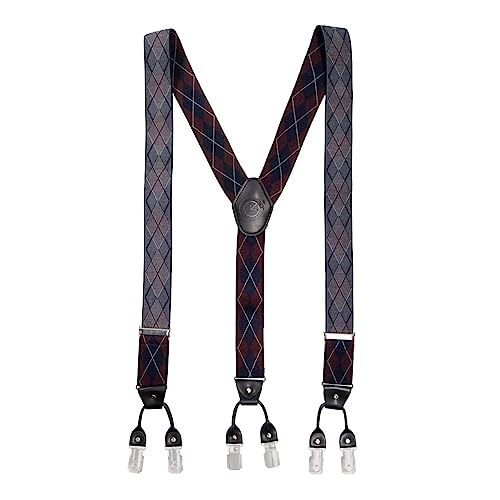 Set de Tirantes y Corbatín ECH Verde y Burdeos para Hombre miniatura 2