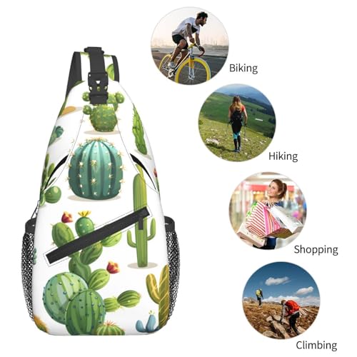 Morral cruzado ligero con diseño cactus unisex miniatura 6